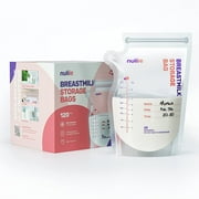 Nuliie 120 Pcs Breastmilk Storage Bags, Breast Milk Storage Bags with Pour Spout for Breastfeeding 8 Ounce/250ml, BPA Free, Self-Standing Bag, Space Saving Flat Profile
