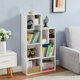 thumbnail image 5 of VECELO 4 Cubes Bookcase Set of 2, Modern 3-Tier Storage Organizer Wood Bookshelf for Home Office Study Living Room, White, 5 of 9