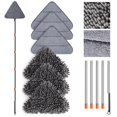 thumbnail image 2 of Long Manche Nettoyeur de Mur Longueur Réglable Balai à Franges Tête 360° Outil de Nettoyage pour Sols Ventilateurs de Plafond Plinthes Poussière Cuisine Usage Général, 2 of 9