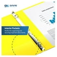 thumbnail image 5 of Premium Economy 1-Inch Binder, 3-Ring Binder for School, Office, or Home, Colored Binder Notebook, Pack of 6, Round Ring, Yellow, 5 of 7