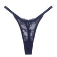 thumbnail image 1 of Gibobby Calzoncillos hipster Camisola fina para mujer, bragas encaje, Jacquard, calado, Sexy, cintura , pantalones, bragas （Azul， S), 1 of 2