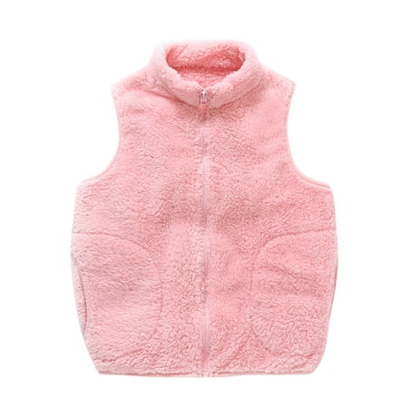 

ZHUASHUM Toddler Kids Boys Girls Winter Solid Fleece Zippered Coat Jacket Thicken Warm Outwear