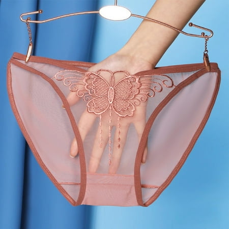 

Women Underwear Lace Mesh Comfortable See-through Breathable Large Size Briefs