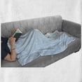thumbnail image 6 of Flower Soft Flannel Fleece Blanket, Bouquet of Hibiscus Flowers on Vertical Striped Background Soft Color Print, Cozy Plush for Indoor and Outdoor Use, 50" x 70", Pale Blue Pale Pink, by Ambesonne, 6 of 6
