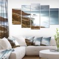 thumbnail image 1 of Dark Red Rocks and Foam Waves - Seascape Canvas Art Print, 1 of 3