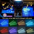 thumbnail image 4 of PENGX 1 Set Car Interior LED Light Strip  RGB 5 In 1 With 236 Inch Fiber Optic  Mood Light Kit  16 Million Colors Car Neon Light  Sync With Music APP Control  For Doors  Consoles And Dash, 4 of 7