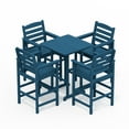thumbnail image 4 of LOYALICE 5-Piece HDPE Outdoor Bar Table and Chairs Set, Oversize Adirondack Tall Chairs，Navy Blue, 4 of 9