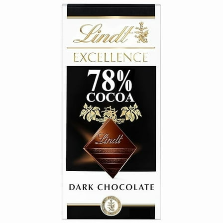 Lindt EXCELLENCE 78% Cocoa Dark Chocolate Candy Bar, Dark Chocolate, 3.5 oz. Bar