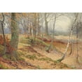 thumbnail image 2 of James Thomas Watts 18x14 Gold Ornate Wood Frame and Double Matted Museum Art Print Titled - Silver Birch and Beech Wood in Autumn (C.1853-1931), 2 of 4