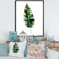 thumbnail image 2 of Designart 'Single Banana Leaf On White' Bohemian & Eclectic Framed Canvas Wall Art Print, 2 of 5