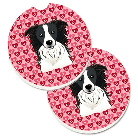 

Carolines Treasures BB5311CARC Border Collie Set of 2 Cup Holder Car Coasters Large multicolor