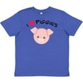 thumbnail image 3 of Inktastic I Love Piggies with Cute Pig Youth T-Shirt, 3 of 5