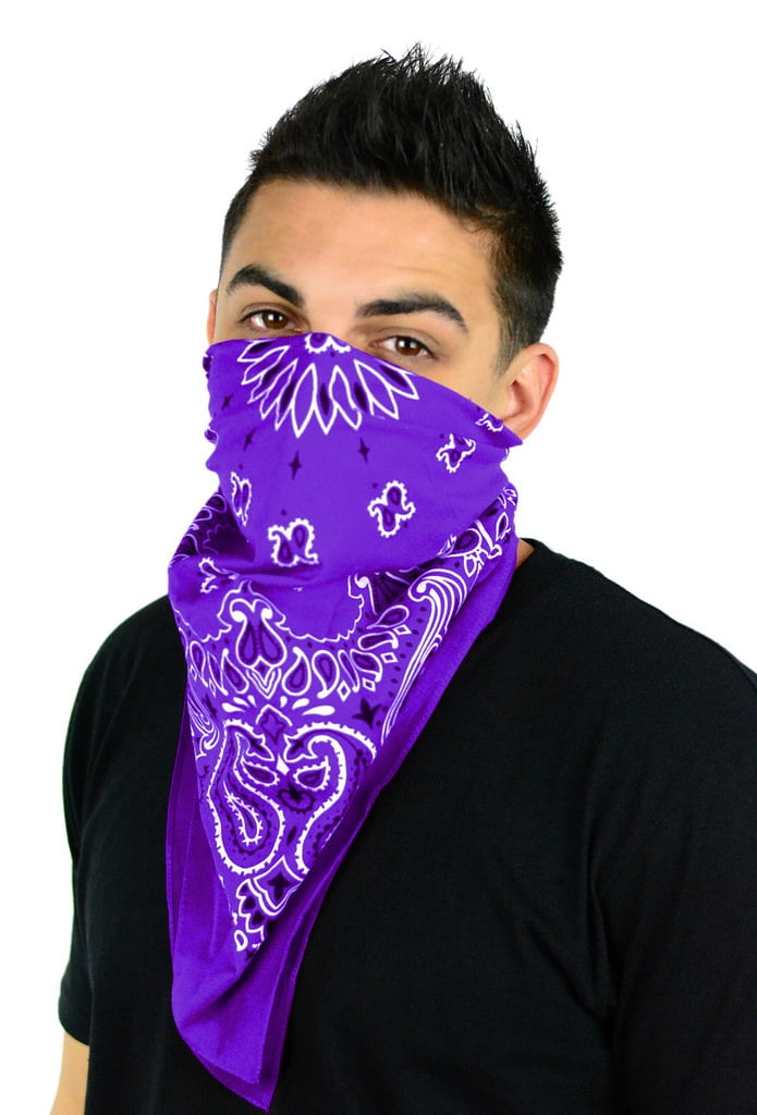 Large Bandanas 27 x 27 | Versatile Biker Rags | Classic Paisley