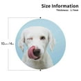 thumbnail image 3 of Disketp Puppy Licks Nose Funny Coasters,4 Pcs Leather Coasters With Holder, Perfect Housewarming Hostess Gifts,Protect Furniture From Water Marks Scratch, 3 of 9