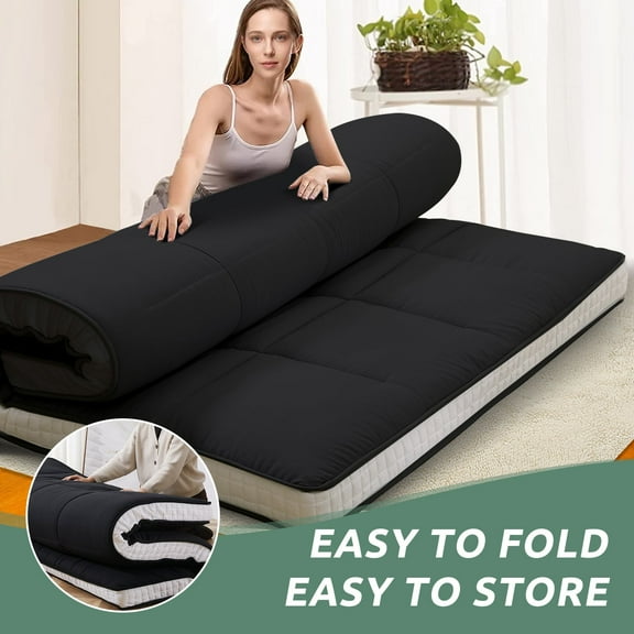 Slsy Japanese Floor Mattress Futon Mattress, Thicken Tatami Mat, Sleeping Pad Roll Up Mattress, Floor Lounger Bed Folding Couch Bed Mattress Pad