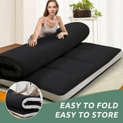 Japanese Floor Mattress, Futon Mattress, Foldable & Portable, Roll Up Mattress Tatami Mat Sleeping Pad with Storage Bag
