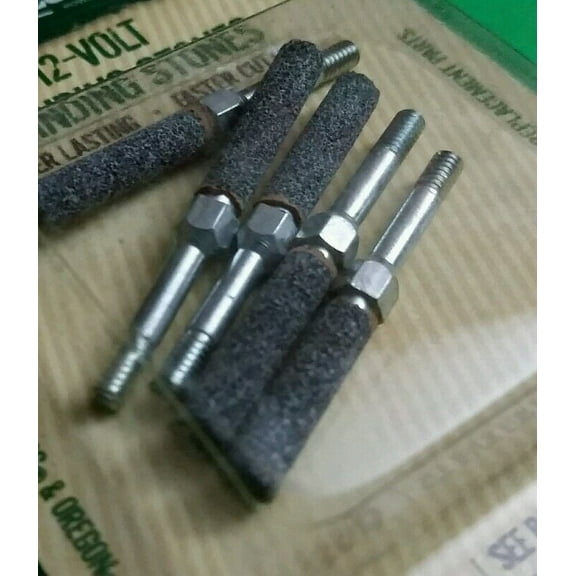 Professional 7/32" Chainsaw Sharpening Stones - 5 Pack Threaded for Granberg, Stihl & 3/8 Pitch Chains