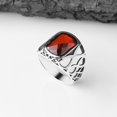 thumbnail image 3 of Roarsilver Eternal Beauty: 925 Sterling Silver Ring with Red Zircon and Infinity Motif | 7, 3 of 4