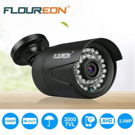 FLOUREON 1080P 2.0MP 3000TVL NTSC Waterproof Outdoor CCTV DVR Security Camera Night