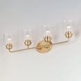 thumbnail image 4 of Acadia 4 - Light Heritage Lightbrown Transitional Incandescent Glass And Steel Wall Sconce, 4 of 5