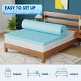 thumbnail image 6 of Dkelincs 3 inch Cooling Gel Memory Foam Mattress Topper, Gel Infused Soft Mattress Topper for Back Pain Pressure Relief, Ventilated, CertiPUR-US Certified, Queen Size, 6 of 7