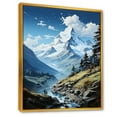 thumbnail image 2 of Designart "Peaks Of Majestic Mountains VI" Landscape Mountains Floater Framed Canvas Wall Art, 2 of 5