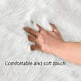 thumbnail image 4 of Latepis 10x14 Area Rugs White Faux Fur Rug Washable Rugs Super Large Rug for Living Room Fluffy Rug Shag Rug Bedroom Rug Sheepskin Rug for Nursery Sofa Office Entertainment Room, Rectangle, 4 of 8