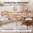 thumbnail image 3 of Tcwhniev Indoor Outdoor Patio Round Fitted Vinyl Tablecloth, Flannel Backing, Elastic Edge, Waterproof Wipeable PVC Table Cover, Sunflowers Pattern for 5-Seat Table of 36"-44" Diameter, 3 of 8