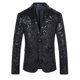 thumbnail image 1 of Mens Luxury Paisley Suit Jacket Gold Shiny Slim Fit Button Down Blazer, 1 of 4