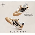 thumbnail image 4 of LUCKY STEP Retro Fashion Sneakers Thin Sole Lightweight Casual Shoes,Camel&Black,Womens, 4 of 9