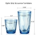thumbnail image 2 of SOFTGAS Set of 6 Plastic Drinking Glasses 16 Oz and 10 Oz Reusable Plastic Tumblers Acrylic Tall and Short Unbreakable Water Cups for Indoor Outdoor Home Picnic Party(Blue, Green, Purple), 2 of 7