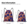 thumbnail image 2 of Saiise Vintage USA Flag Pattern Sports Drawstring Backpack - String Swim Gym Bag with Wet Proof Pocket for Women&Men-Small, 2 of 6