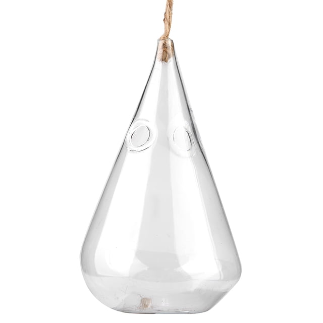 Terrario colgante de cristal con forma de gota de agua y flores, contenedor para decoración del hogar y el jardín, botella de cristal