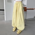 thumbnail image 2 of SJLDQY Girls Wide Leg Pants High Waisted Baggy Pants for Girls Casual Elastic Drawstring Waist Joggers, 2 of 8