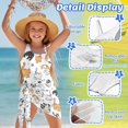 thumbnail image 6 of Jiueut Cartoon Cat Paws Print Girls' One-Piece Swimwear Cute Swimsuit for Girls Cut Out Bathing Suit with Mesh Cover Up Skirt, 6 of 7