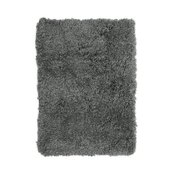 Nestl Super Soft Shaggy Bath Rug, Absorbent Bathroom Rug, 17" x 24", Gray