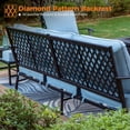 thumbnail image 5 of Sophia&William 9 Seat Outdoor Patio Furniture Set Metal Conversation Set with Coffee Table & 5.75" Extra Thick Cushions & 4 Chairs, Blue, 5 of 7