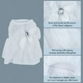 thumbnail image 3 of QBLEEV Dog White Wedding Dress for Small Medium Girl Dogs，Sweet Dog White Princess Dresses with Bowknot,Pet Lace Costume Summer Apparel Formal Clothes for Wedding, 3 of 7