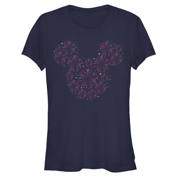 Juniors Mickey & Friends Fireworks Logo T Shirt