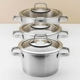 thumbnail image 2 of BergHOFF Manhattan 10Pc 18/10 Stainless Steel Cookware Set, 2 of 9