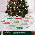 thumbnail image 6 of FMSHPON Colorful Christmas Tree Xmas Christmas Tree Skirt Stand Mat for Holiday Party Decoration Indoor Outdoor 48 inches, 6 of 6