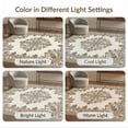 thumbnail image 7 of ODIKA 8'x10' Washable Area Rug Durable, Non-Slip Carpetas Decorative Structured Border Allover Botanical Vintage for Living Room, Under Sectional, Family, 7 of 7