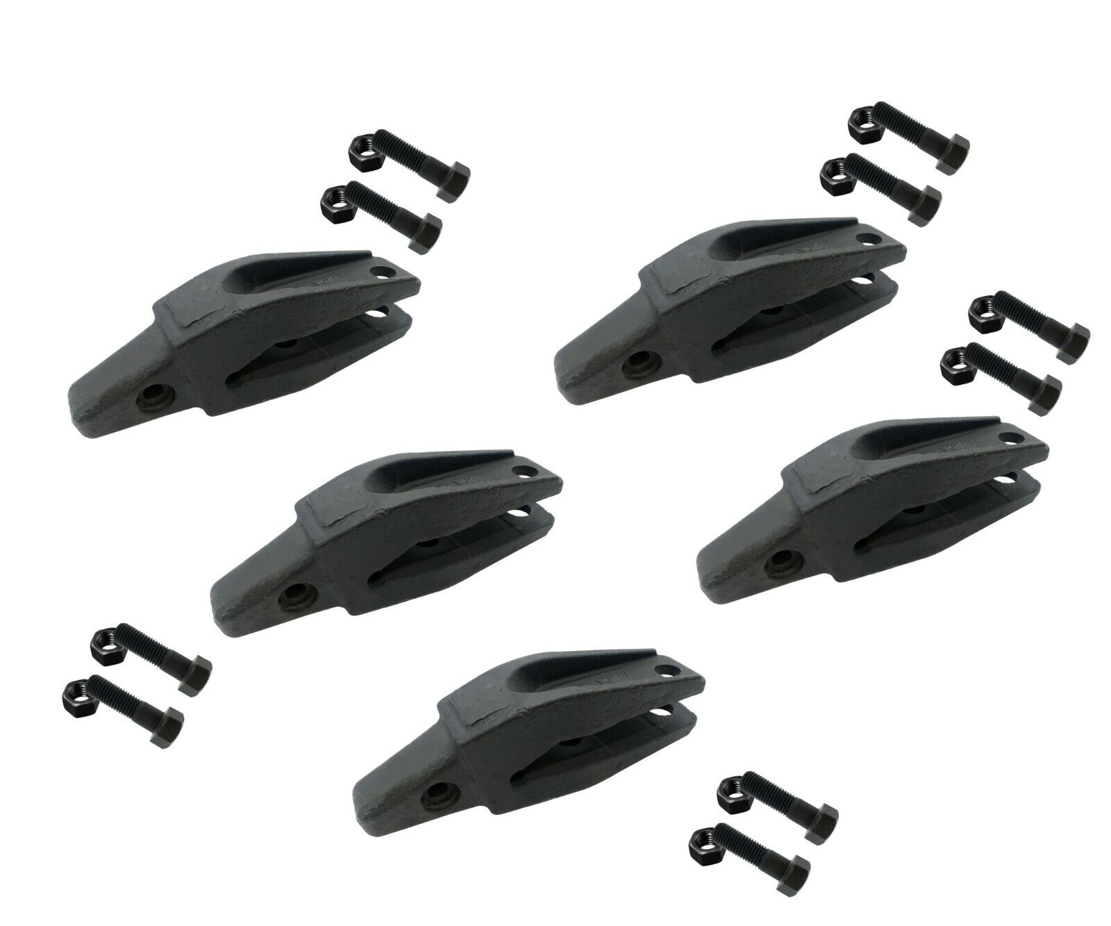 5 Wheel Loader Bucket Bolton Center Adapters w Hardware T30CA