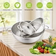 thumbnail image 6 of GPED Stainless Steel Colander Set of 3 (1/3/5 Quart) – Micro Perforated Metal Colander Strainer with Handles for Kitchen Draining/Rinsing/Washing, Heavy-Duty & Dishwasher Safe, 6 of 7