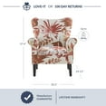 thumbnail image 5 of BELLEZE Accent Chair Armchair for Living Room - Allston (Red Floral), 5 of 7