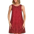 thumbnail image 1 of Balery Vintage Burgundy Vestidos de verano para mujer con estampado: vestido holgado sin mangas, vestido playero informal y cómodo para días calurosos., 1 of 7
