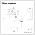 thumbnail image 4 of Simpli Home Amery Adjustable Swivel Bar Stool in Charcoal Gray Faux Leather, 4 of 10