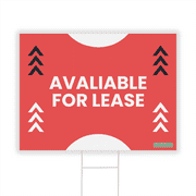 Available For Lease - 18" x 24" Yard Sign (Pack of 2) by Crafted Ink