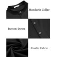 thumbnail image 5 of COOFANDY Men's Long Sleeve Button Up Dress Shirts - Athletic Fitted Slim Fit, 5 of 7