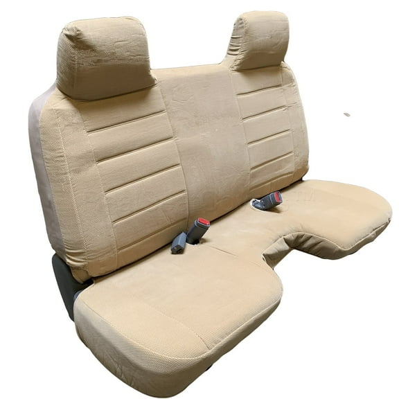 Seat Cover for Chevy S10 GMC Sonoma 1994 - 1999 Thick Front Bench A27 Large Notched Cushion (Beige)